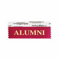 Alumni Maroon Award Ribbon w/ Gold Foil Imprint (4"x1 5/8")
